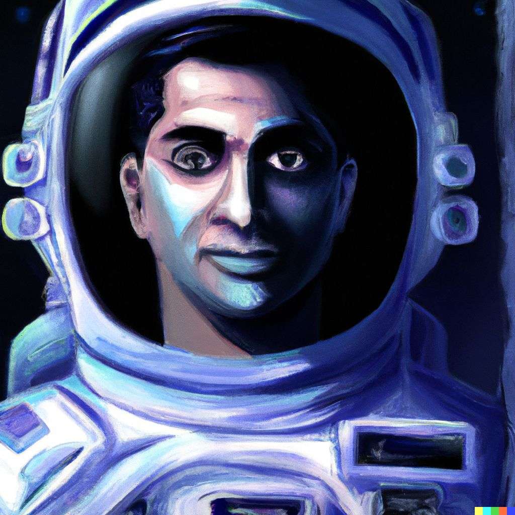 an astronaut, by Stephan Martiniere